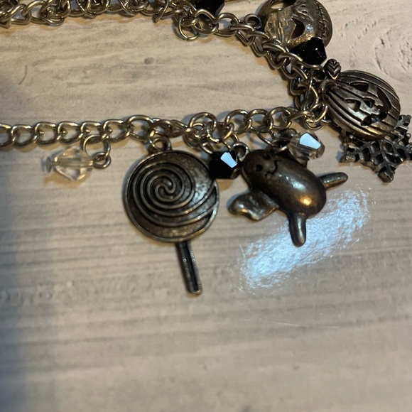 Nightmare Before Christmas Themed Charms Silvertone Metal Charm Bracelet - Picture 4 of 4